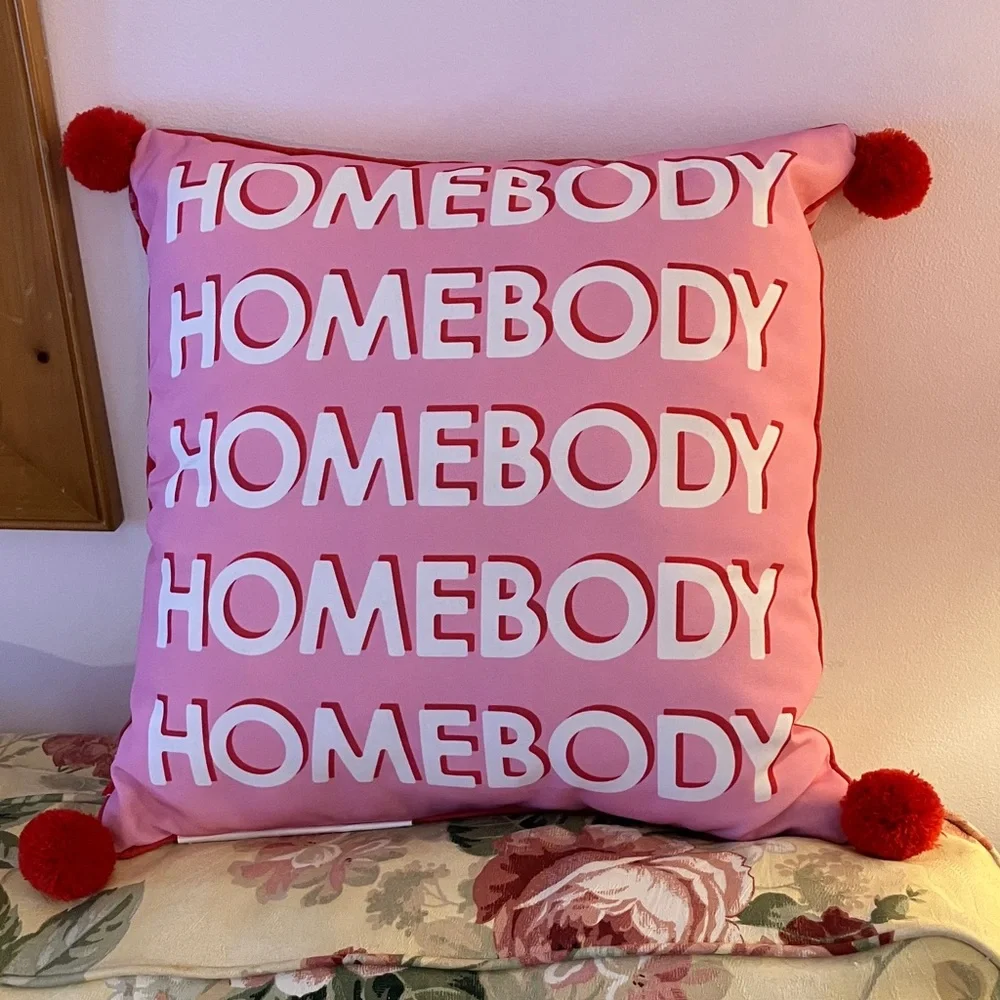 “Homebody” Cute colorful Pillow by Packed Party 🎈